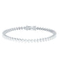Lab Grown Diamond Heart Tennis Bracelet for Wedding
