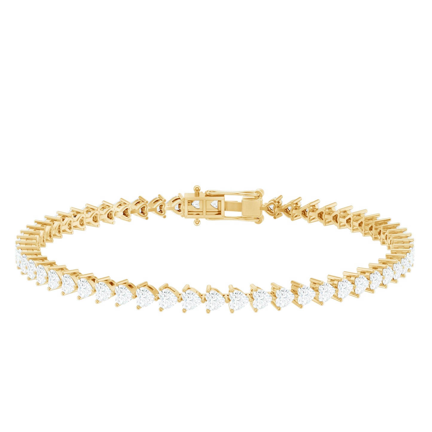 Lab Grown Diamond Heart Tennis Bracelet for Wedding
