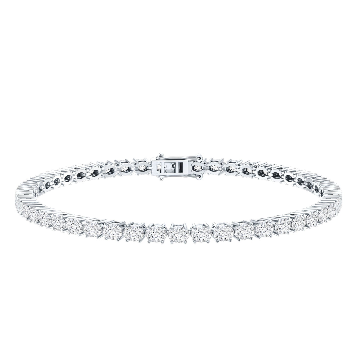 East West Oval Lab Grown Diamond Tennis Bracelet