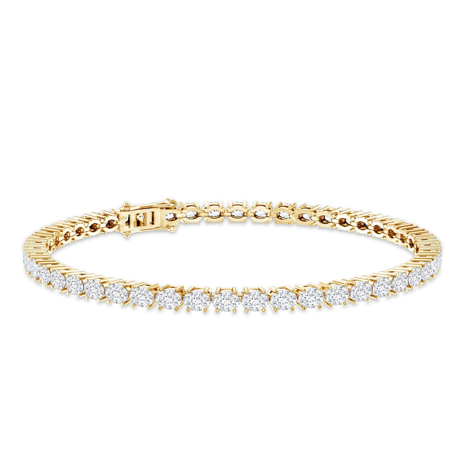 East West Oval Lab Grown Diamond Tennis Bracelet