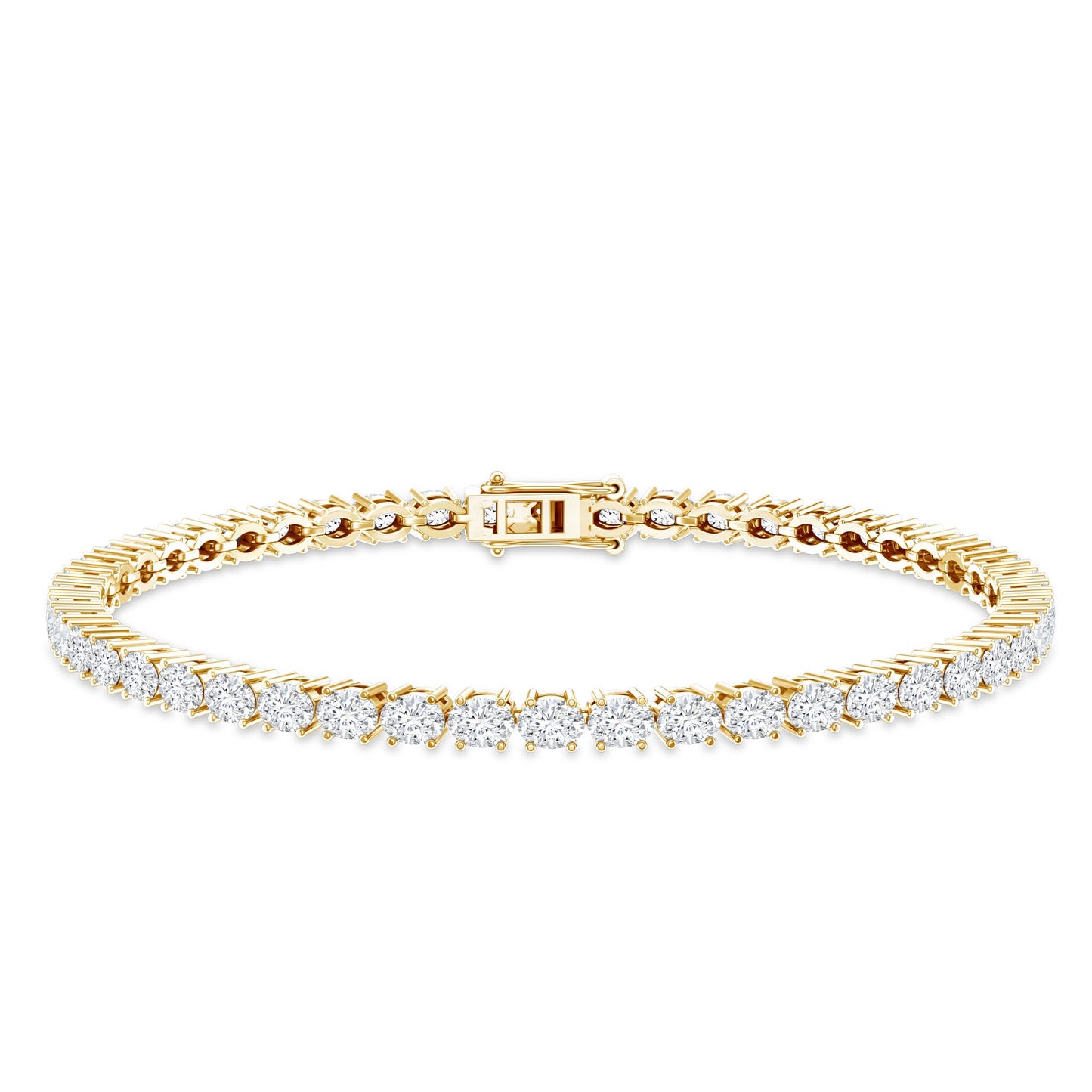 East West Oval Lab Grown Diamond Tennis Bracelet