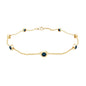 Bezel Set London Blue Topaz Station Chain Bracelet