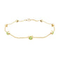 Bezel Set Seven Stone Peridot Station Bracelet