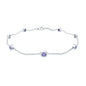 Certified Natural Tanzanite Chain Bracelet for Her