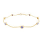 Certified Natural Tanzanite Chain Bracelet for Her