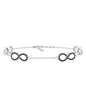 Certified Lab Grown Black Diamond Infinity Chain Bracelet
