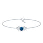 Real London Blue Topaz and Diamond Chain Bracelet