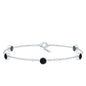 Black Onyx Station Chain Bracelet for Women