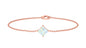 2 Carat Princess Cut Ethiopian Opal Solitaire Chain Bracelet