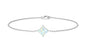 2 Carat Princess Cut Ethiopian Opal Solitaire Chain Bracelet