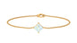2 Carat Princess Cut Ethiopian Opal Solitaire Chain Bracelet