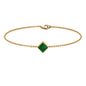 0.36 Carat Princess Cut Real Emerald Birthstone Bracelet with Certificate