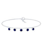 Bezel Set Blue Sapphire Charm Bracelet