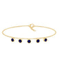 Bezel Set Blue Sapphire Charm Bracelet