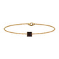 Genuine 1.4 Carat Princess Cut Garnet Solitaire Chain Bracelet