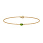 Genuine 0.74 Carat Marquise Cut Solitaire Peridot Chain Bracelet