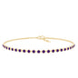 Minimalist Bezel Set Amethyst Chain Bracelet