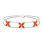 Marquise Cut Fire Opal Flower Chain Bracelet