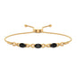 Natural Black Onyx Infinity Bolo Bracelet for Women