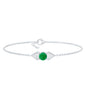Genuine Emerald and Diamond Chain Bracelet For Her