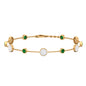 Genuine Emerald and Diamond Station Bracelet with Certificate