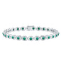 Lab Created Emerald Tennis Bracelet in Bezel Setting