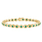 Lab Created Emerald Tennis Bracelet in Bezel Setting