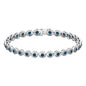 Bezel Set London Blue Topaz Tennis Bracelet for Women
