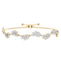Leaf Bolo Bracelet with Marquise Cut Moissanite