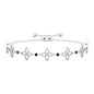 Genuine Garnet Flower Bracelet with Bolo Chain