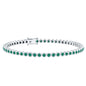 Bezel Set Lab Created Emerald Tennis Bracelet for Women