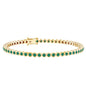 Bezel Set Lab Created Emerald Tennis Bracelet for Women