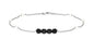 Black Onyx and Freshwater Pearl Station Bracelet