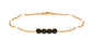 Black Onyx and Freshwater Pearl Station Bracelet