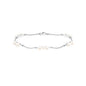Certified Freshwater Pearl Station Bracelet with Moissanite