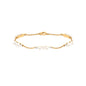 Certified Freshwater Pearl Station Bracelet with Moissanite
