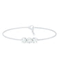 Three Stone Moissanite Chain Bracelet