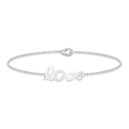 Certified Diamond Love Chain Bracelet