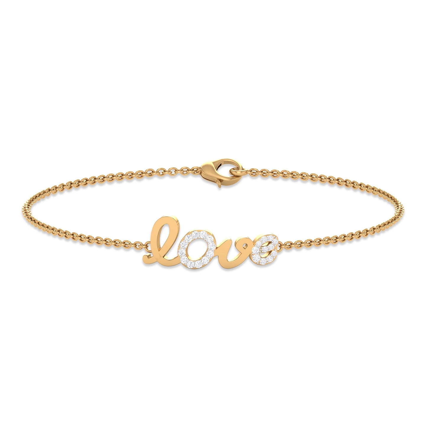 Certified Diamond Love Chain Bracelet