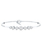 Round Moissanite Link Chain Bracelet for Women