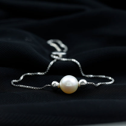 7.4 Carat Freshwater Pearl Solitaire Bolo Bracelet