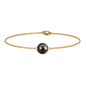7.5 Carat Solitaire Tahitian Black Pearl Bracelet with Lobster Clasp