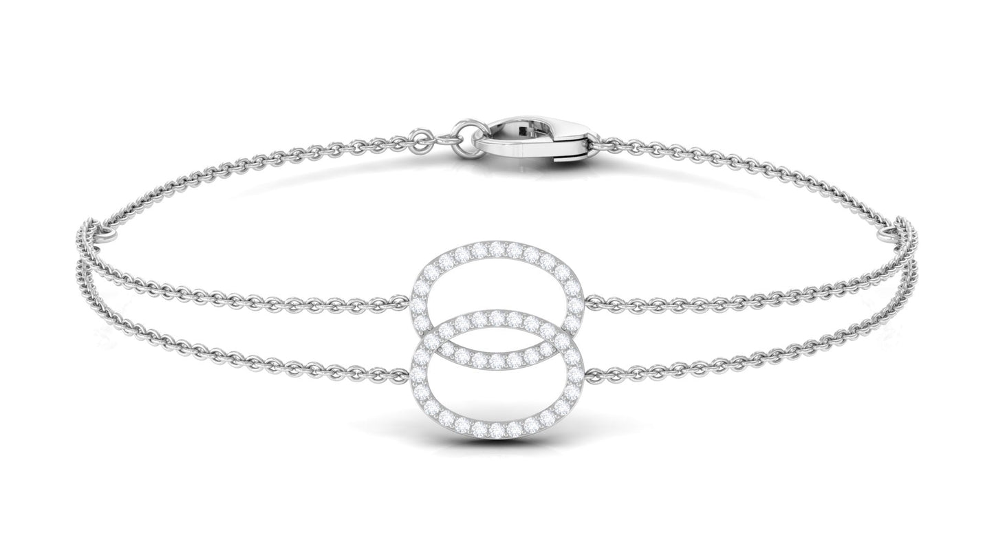 Real Diamond Eternity Chain Bracelet for Women
