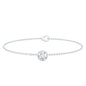 Bezel Set 1.3 Carat CZ Diamond Solitaire Chain Bracelet