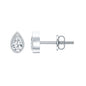 Bezel Set Diamond Tiny Stud Earrings