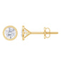 Round Diamond Solitaire Stud Earrings in Bezel Setting