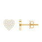 Natural Diamond Heart Stud Earrings for Women