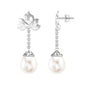 12 Carat Cultured Freshwater Pearl Dangle Chain Earrings