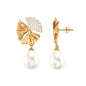 Nature Inspired 12 Carat Freshwater Pearl Drop Earrings