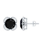 Lab Grown Black Diamond Statement Stud Earrings